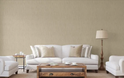 Beige Embossed Wallpaper – Jute Linen (5801-3)